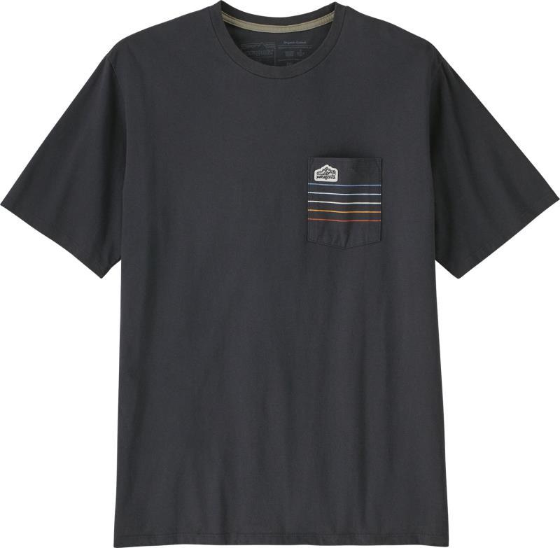 Line Logo Ridge Stripe Organic Pocket T-Shirt - Mens - ink black 1
