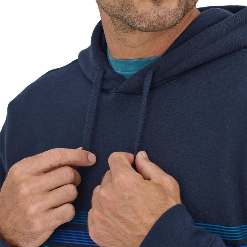 Line Logo Ridge Stripe Uprisal Hoody - Unisex - New Navy 4