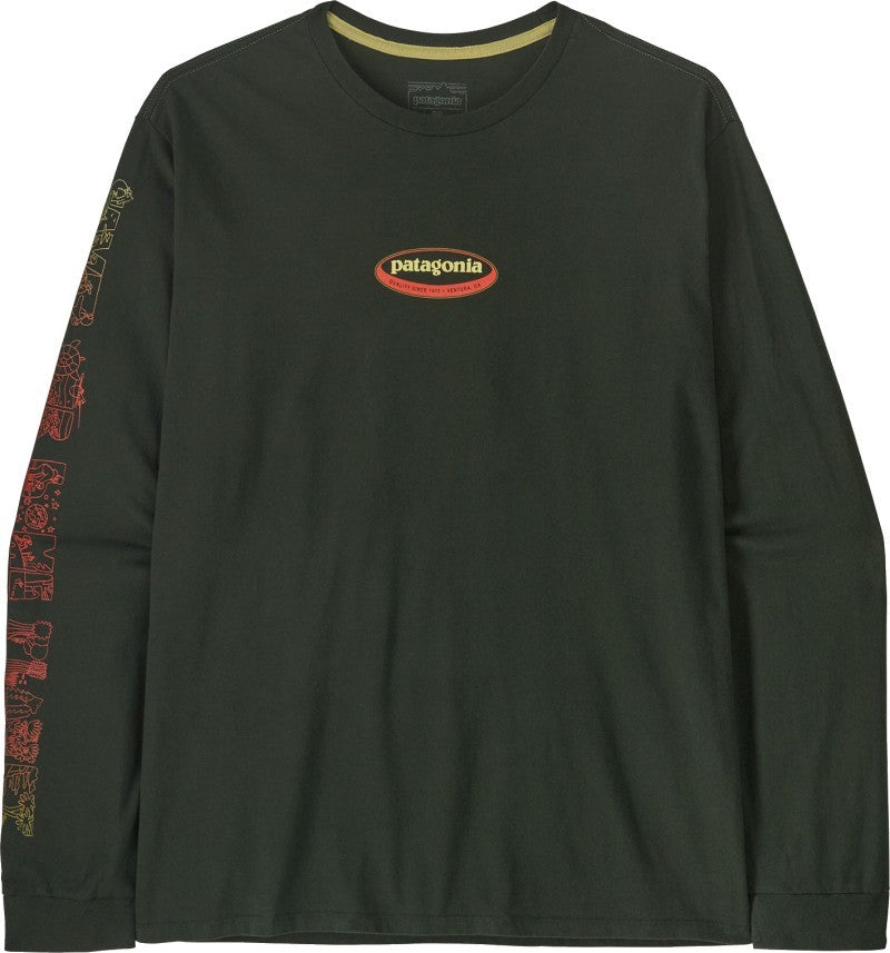 Long Way Round Organic LS T-Shirt - Mens - old growth green 1