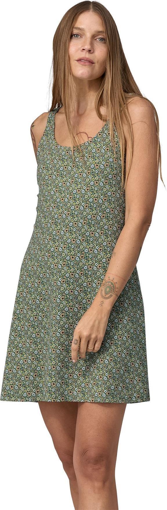 Maipo Dress - Womens - floral fun / conifer green 1