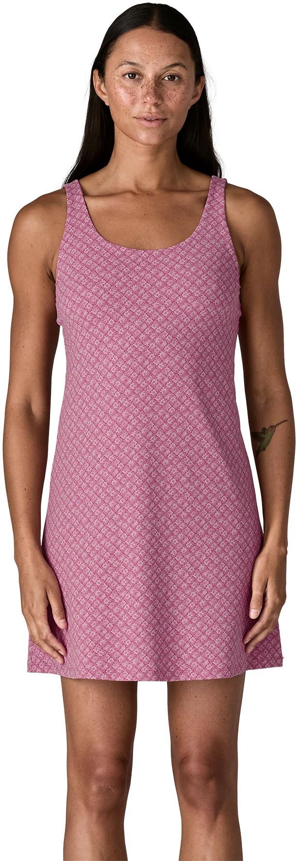 Maipo Dress - Womens - future flowers / faded magenta 1