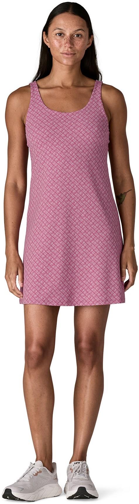 Maipo Dress - Womens - future flowers / faded magenta 1
