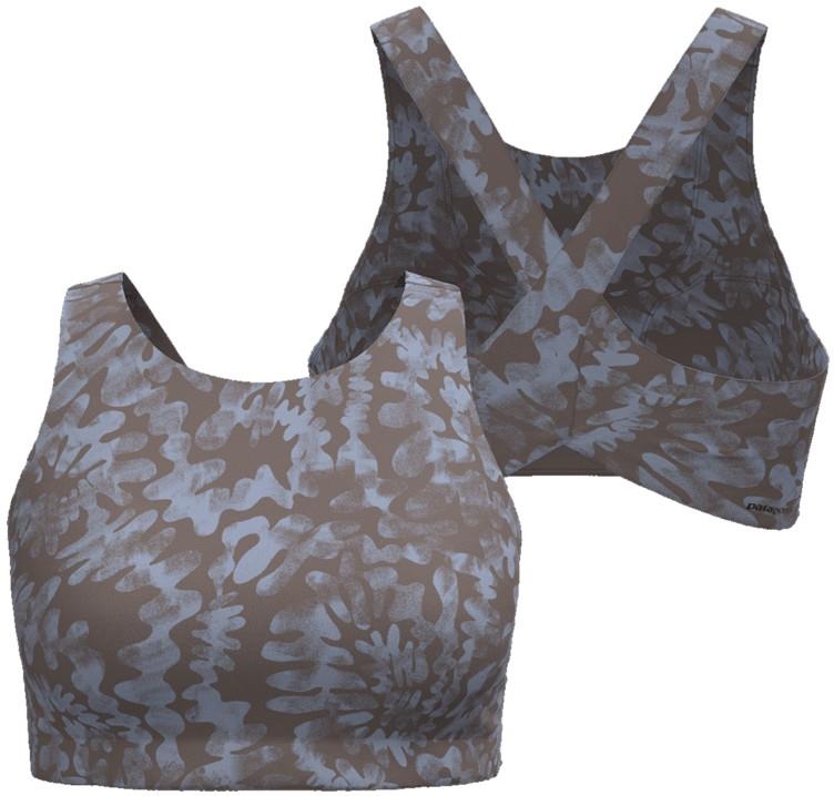 Maipo Low Impact Crosswrap Bra - Womens - swirls / crimini taupe 1