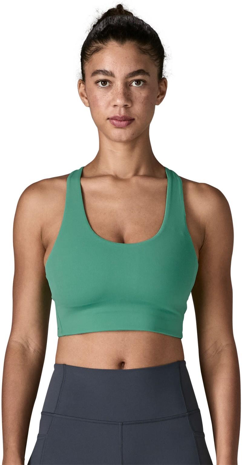 Maipo Mid Impact Bra - Womens - aqua stone 1