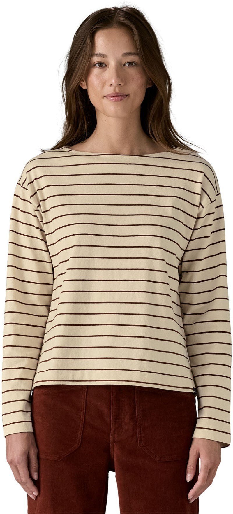 Mariner LS Top - Womens - boat stripe / dried vanilla 1