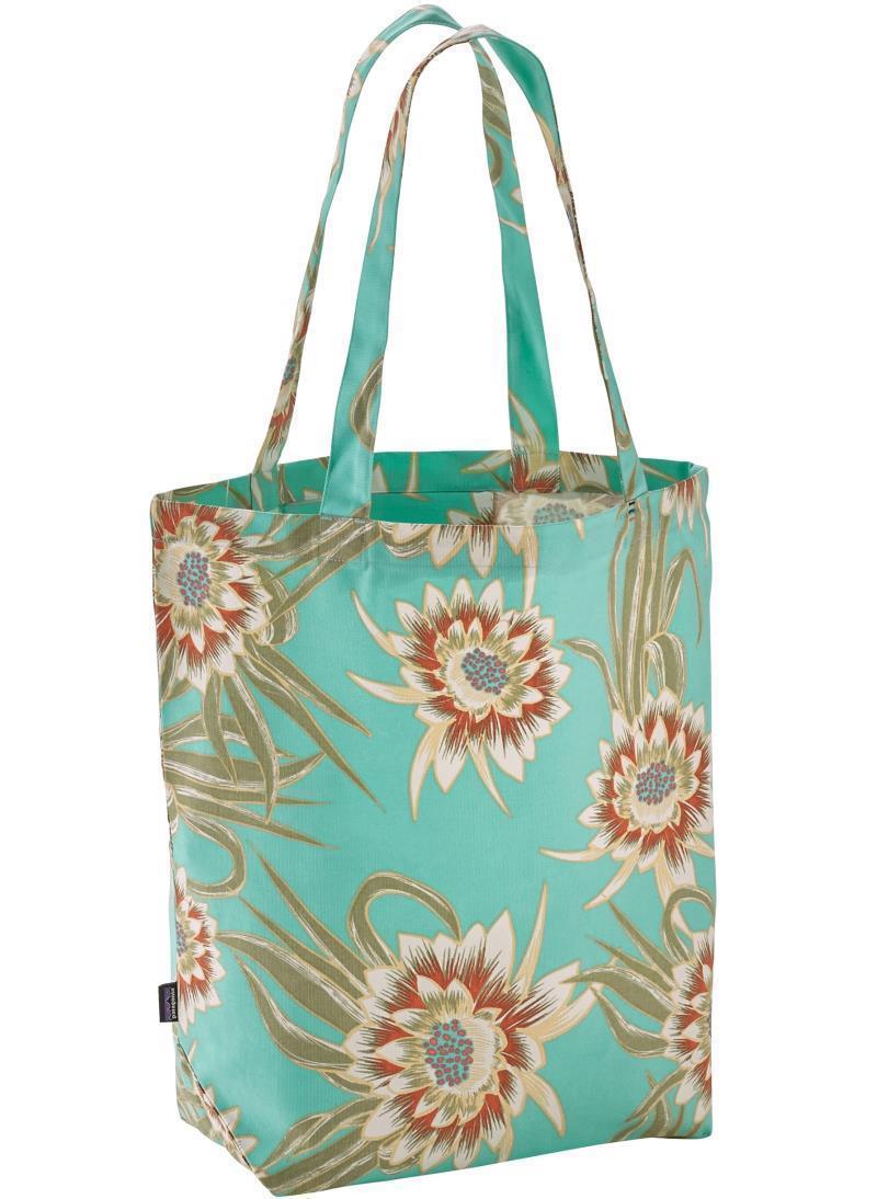 Market Tote - cereus flower / bend blue 1