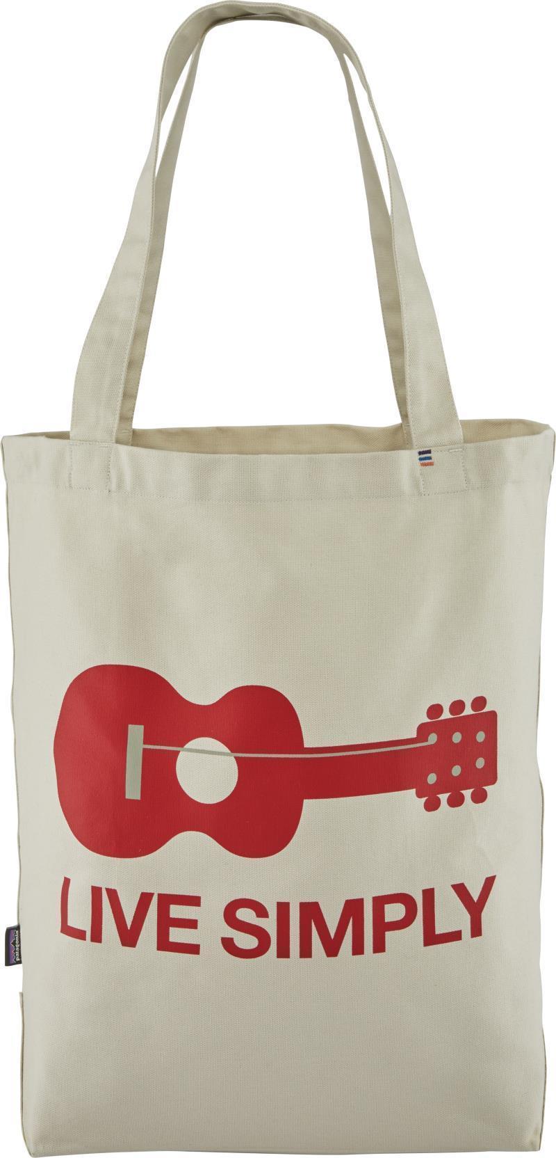 Market Tote - live simply guitar / bleached stone 1