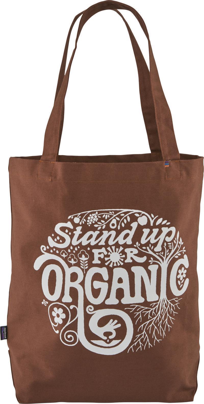 Market Tote - root revolution graphic / earthworm brown 1