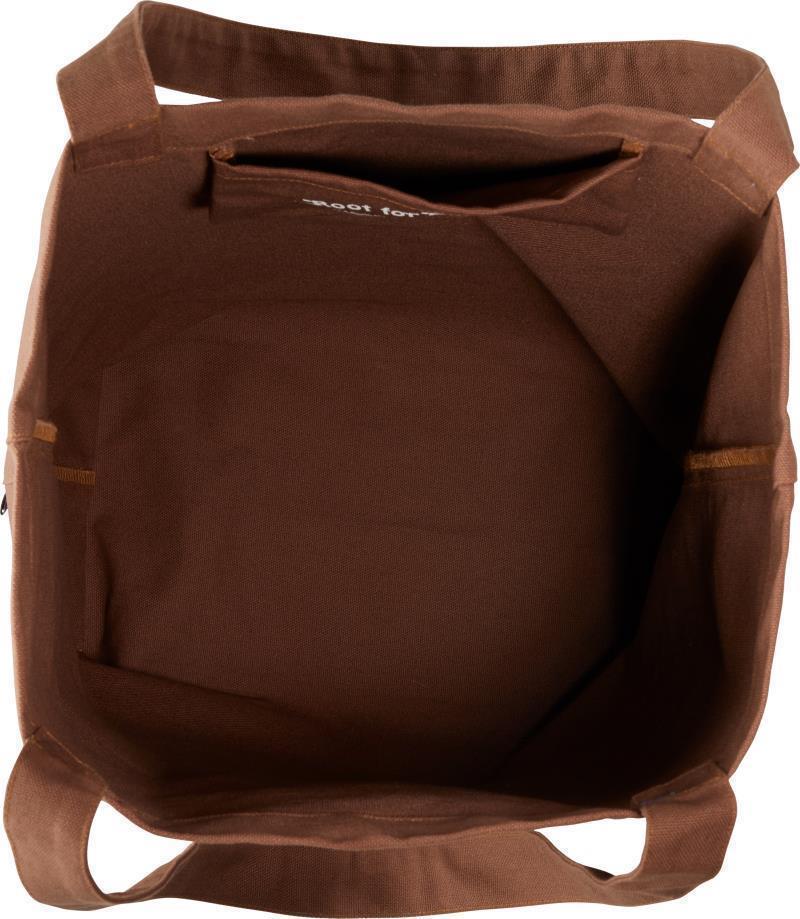 Market Tote - root revolution graphic / earthworm brown 1
