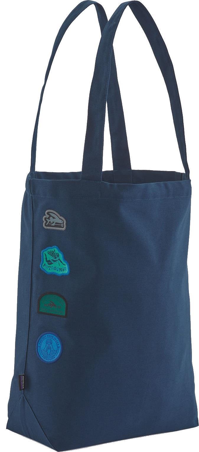 Market Tote - surf activism patches / tidepool blue 1