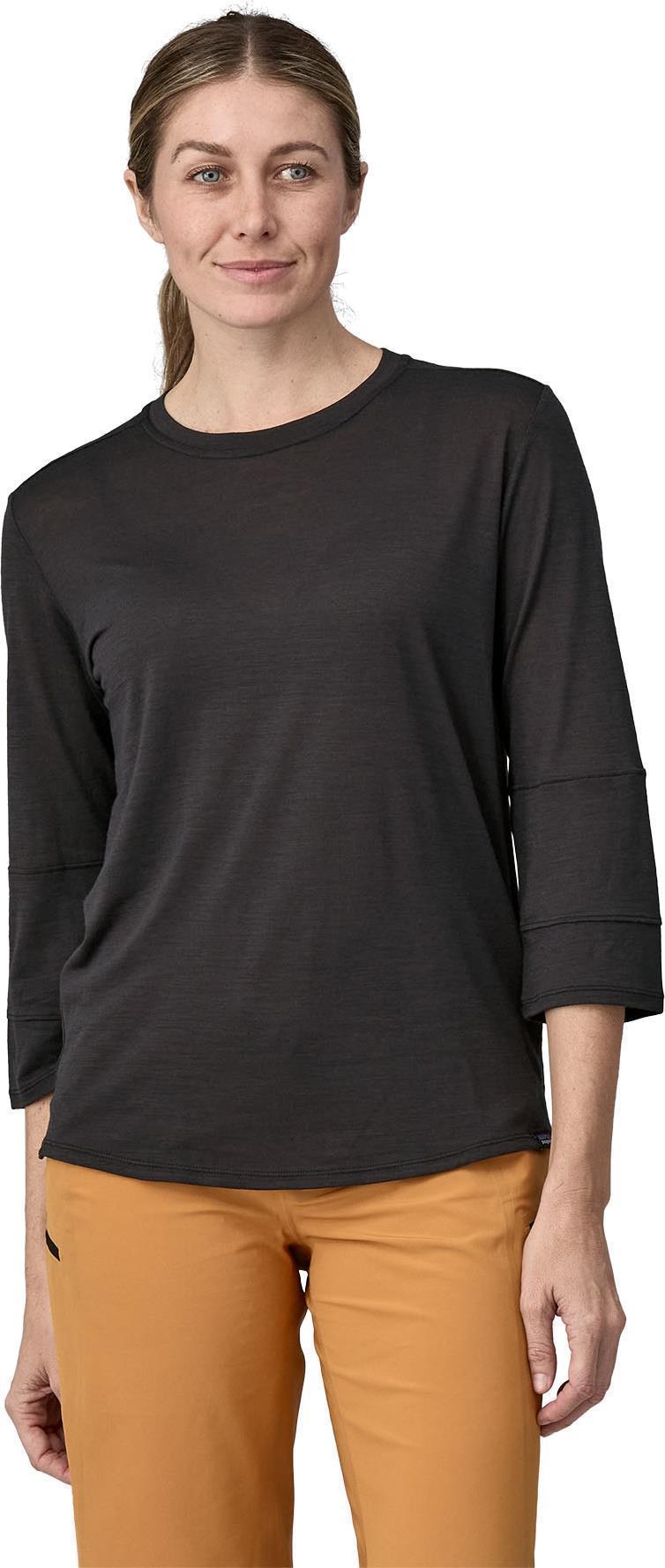 Merino 3/4-Sleeved Bike Jersey - Womens - Black 2