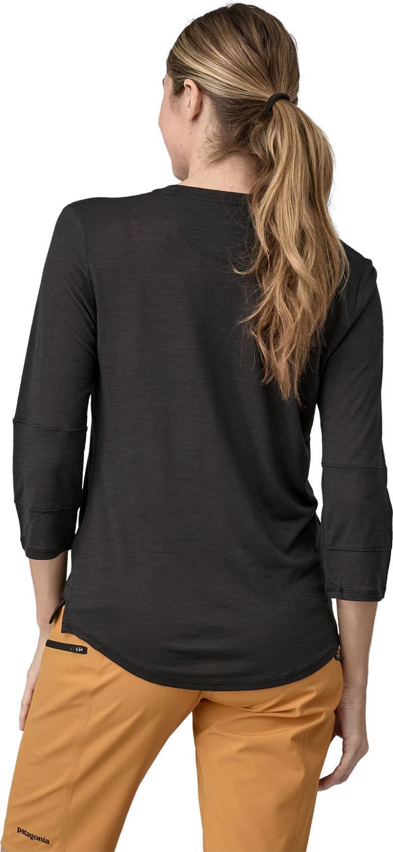 Merino 3/4-Sleeved Bike Jersey - Womens - Black 3
