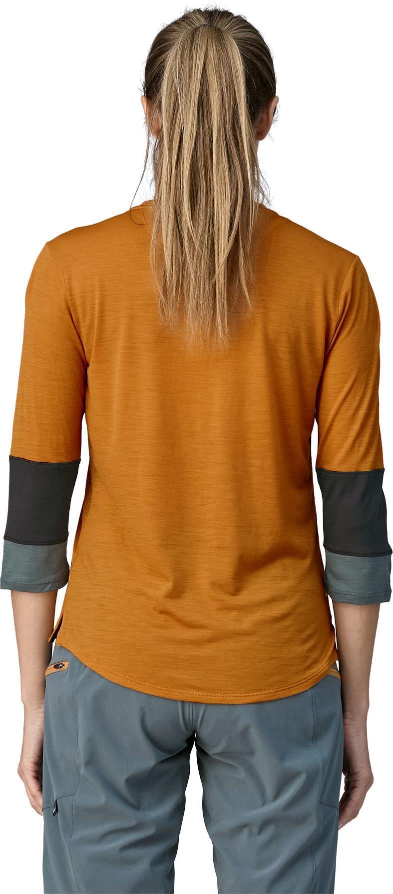 Merino 3/4-Sleeved Bike Jersey - Womens - Golden Caramel 3