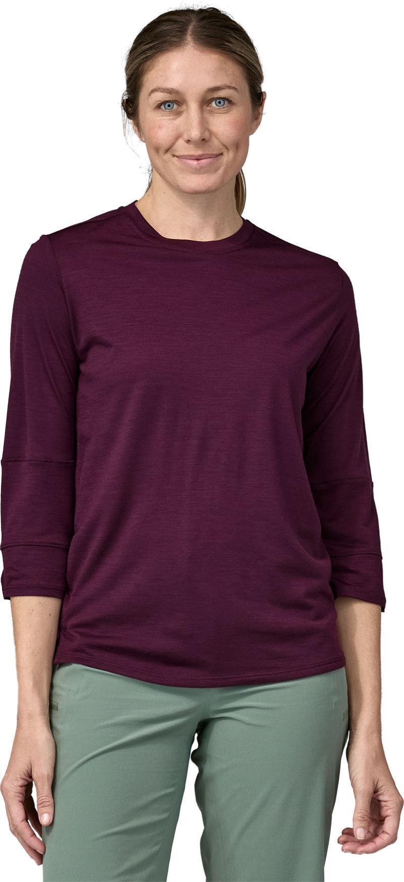 Merino 3/4-Sleeved Bike Jersey - Womens - Night Plum 2