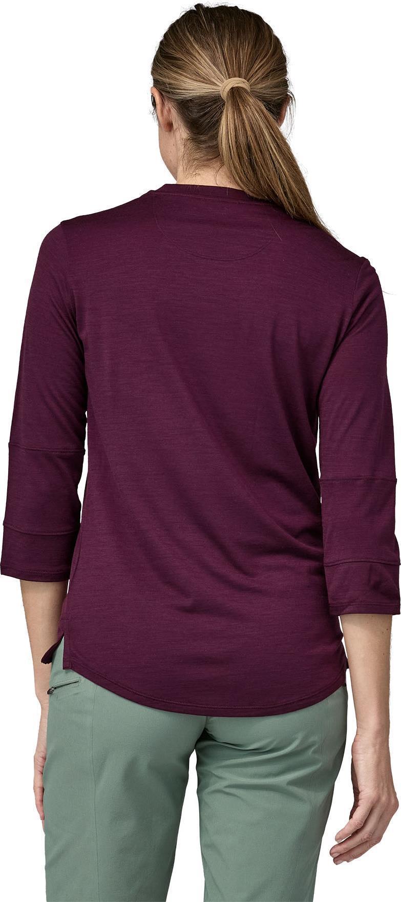 Merino 3/4-Sleeved Bike Jersey - Womens - Night Plum 3