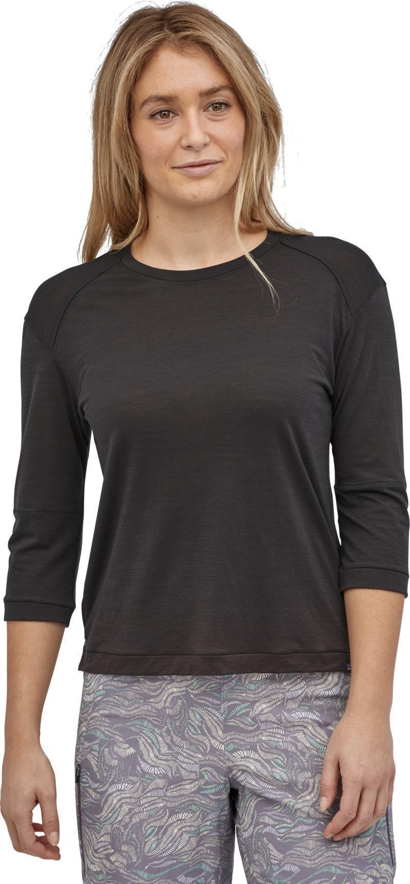 Merino 3/4 Sleeve Bike Jersey - Womens - black 1