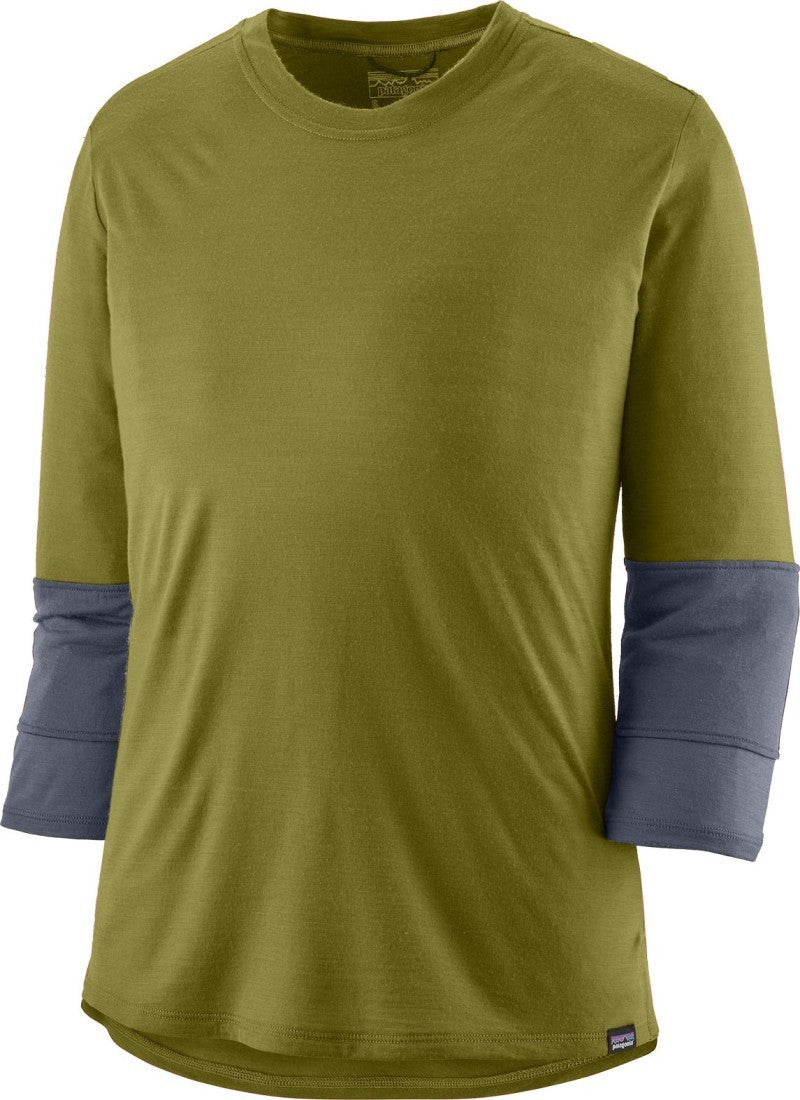Merino Blend 3/4 Sleeve Bike Jersey - Womens - graze green 1