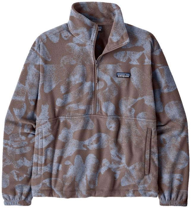 Micro D 1/2 Zip Fleece Pullover - Womens - swirls / crimini taupe 1
