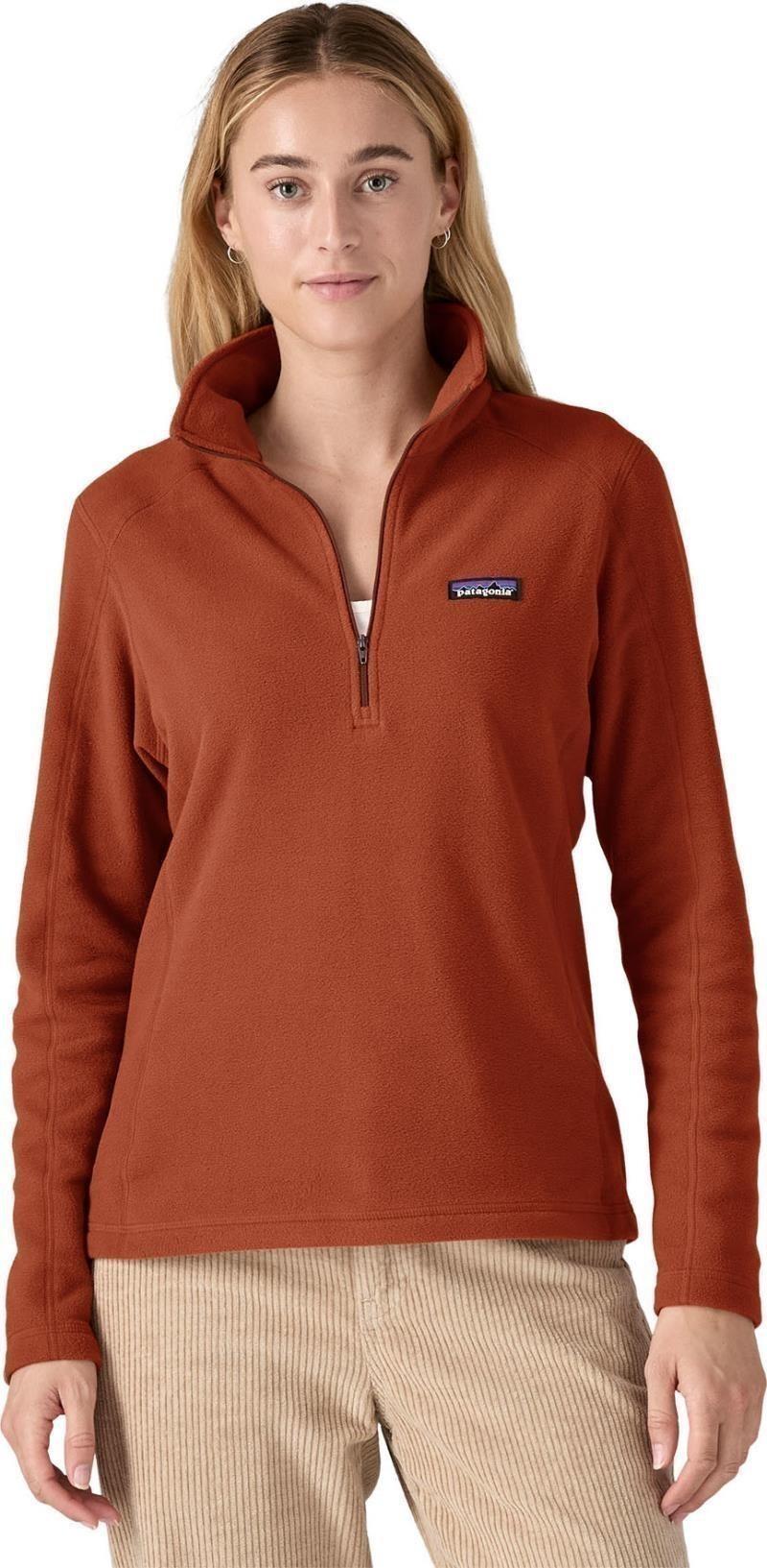 Micro D 1/4 Zip - Womens - burnished red 1