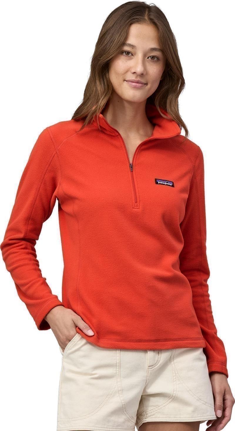 Micro D 1/4 Zip - Womens - pimento red 1