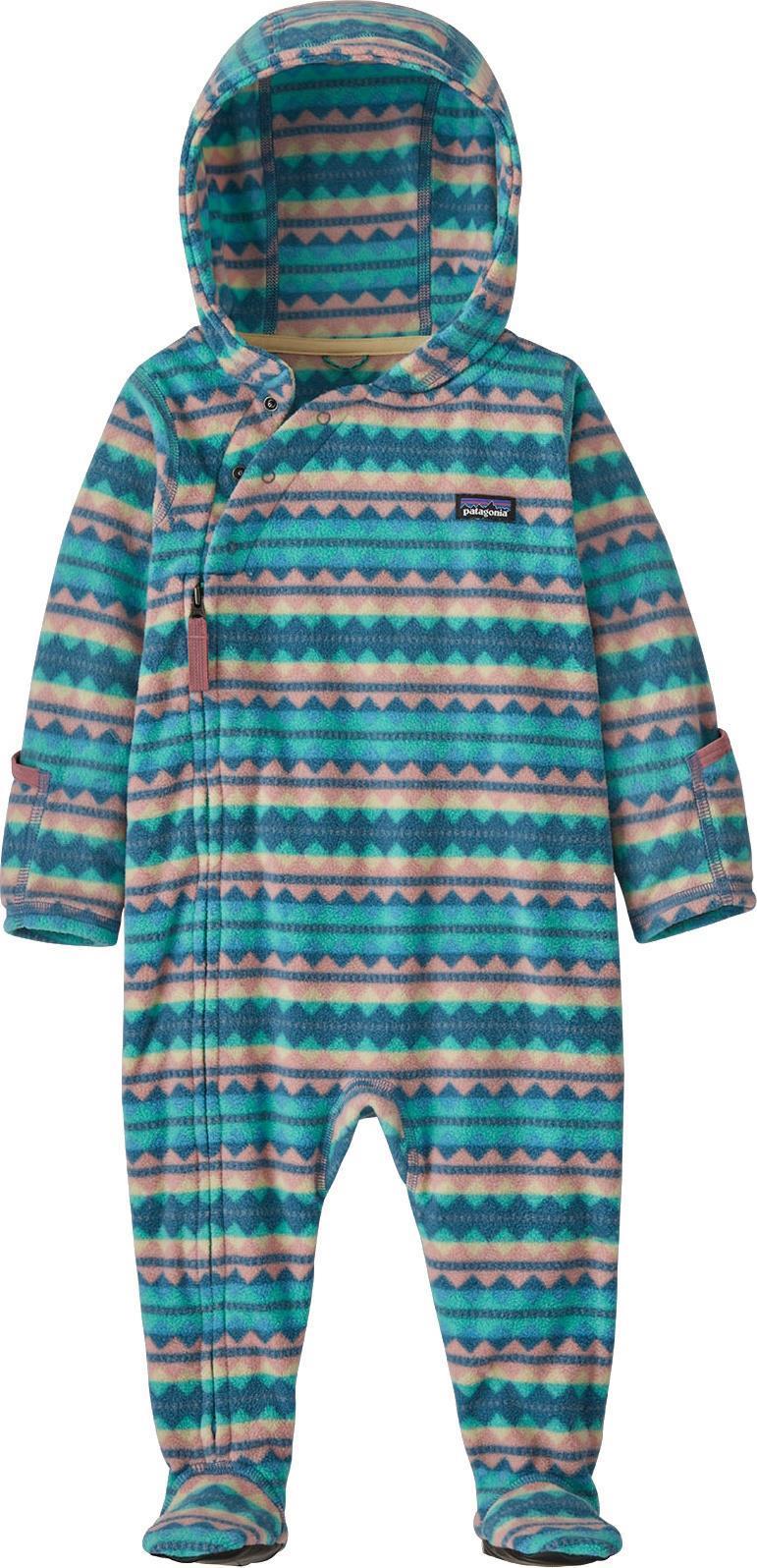 Micro D Bunting - Infant - diamond stripe / fresh teal 1