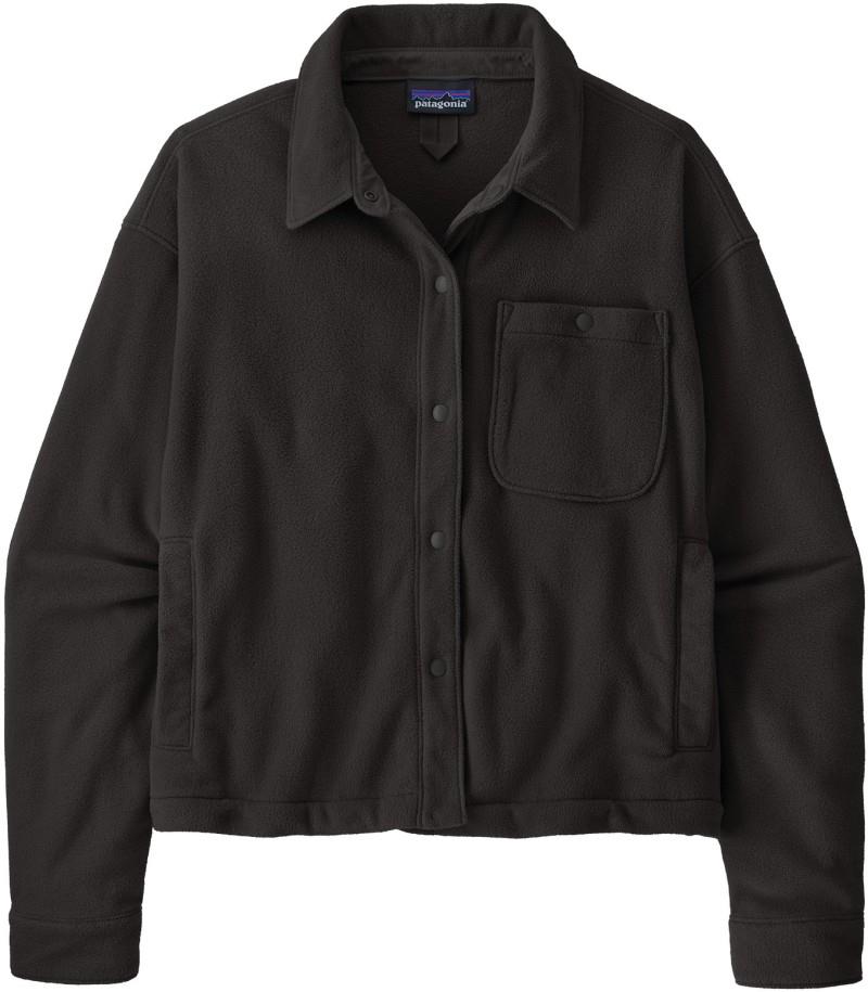 Micro D Fleece Shirt Jacket - Womens - black 1