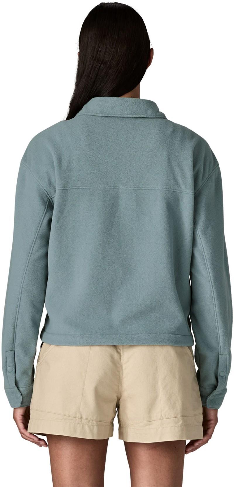 Micro D Fleece Shirt Jacket - Womens - blue sage 1