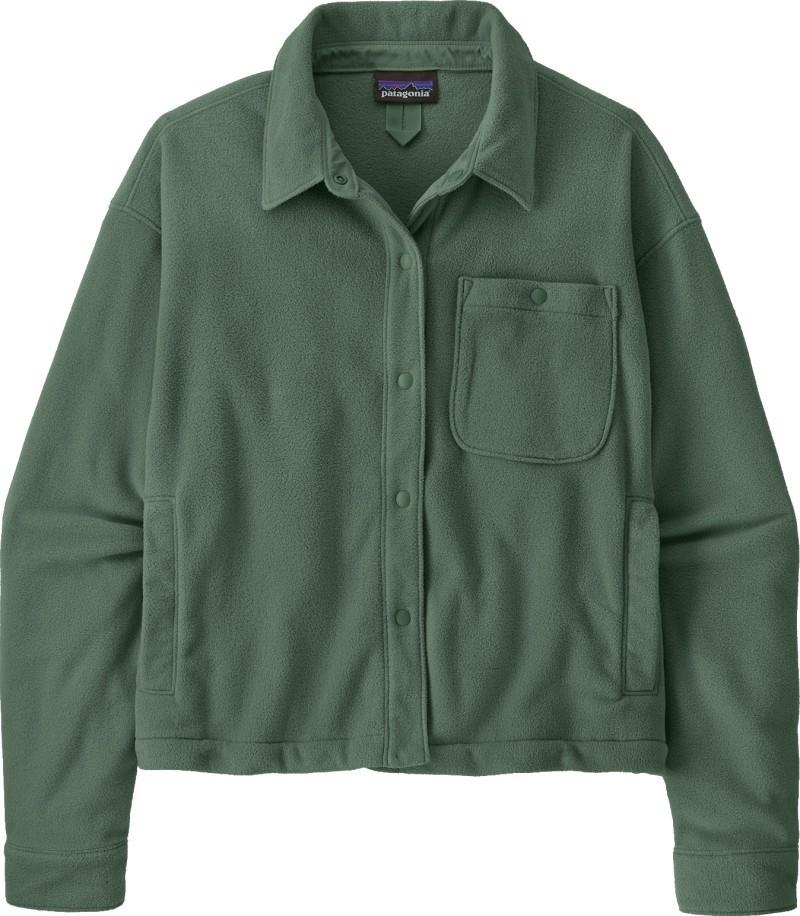 Micro D Fleece Shirt Jacket - Womens - canopy green 1