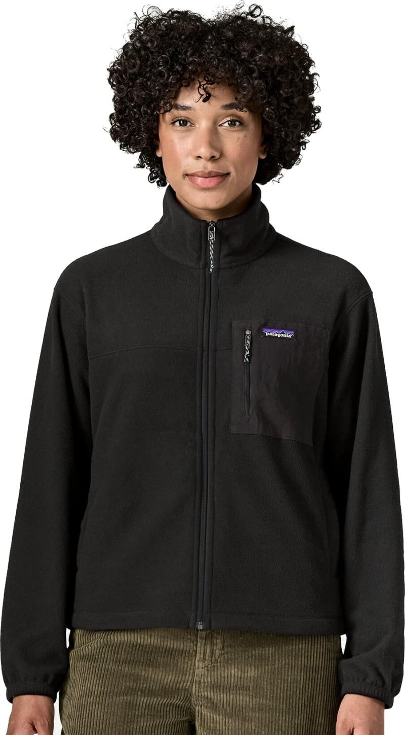 Micro D Patch Pocket Jacket - Womens - black 1