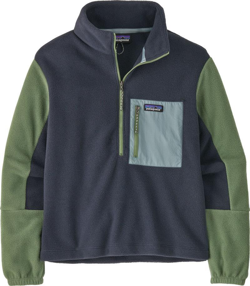 Microdini 1/2 Zip Pullover - Womens - Pitch Blue w/Terrain Green 1