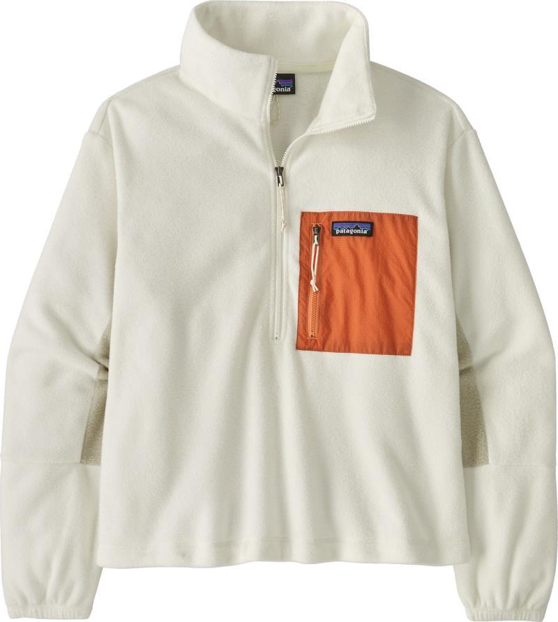 Microdini 1/2 Zip Pullover - Womens - birch white w/rock melon 1