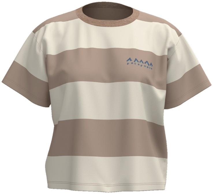 Midweight Ecotones Easy-Cut Tee - Womens - heritage stripe / undyed natural 1