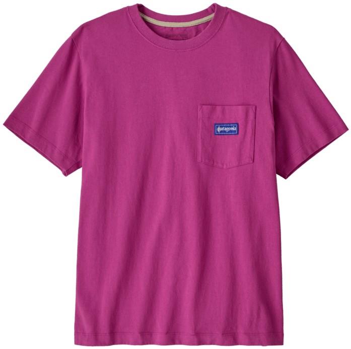 Midweight Hut Tripper Label Pocket SS Tee - Mens - amaranth pink 1