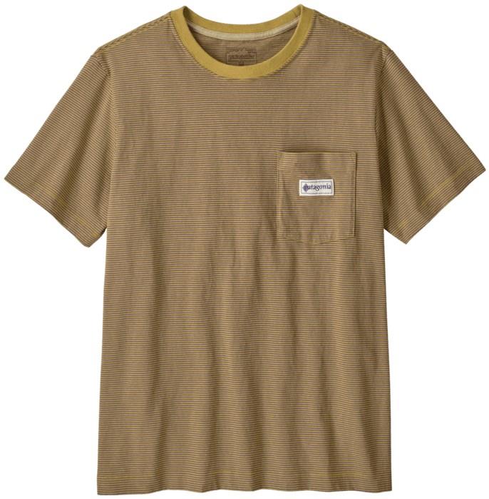 Midweight Hut Tripper Label Pocket SS Tee - Mens - hut tripper micro / lynx tan 1