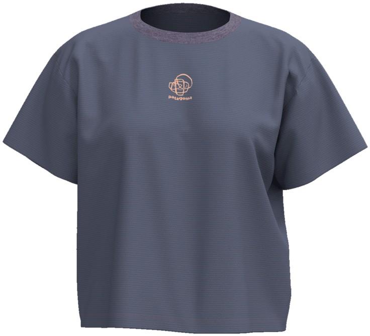 Midweight Relax Rocks Easy-Cut Tee - Womens - duo stripe / puddle purple 1