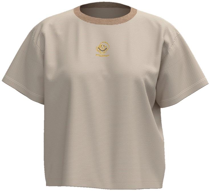 Midweight Relax Rocks Easy-Cut Tee - Womens - duo stripe / undyed natural 1