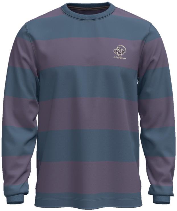 Midweight Relax Rocks LS T-Shirt - Mens - heritage stripe / puddle purple 1