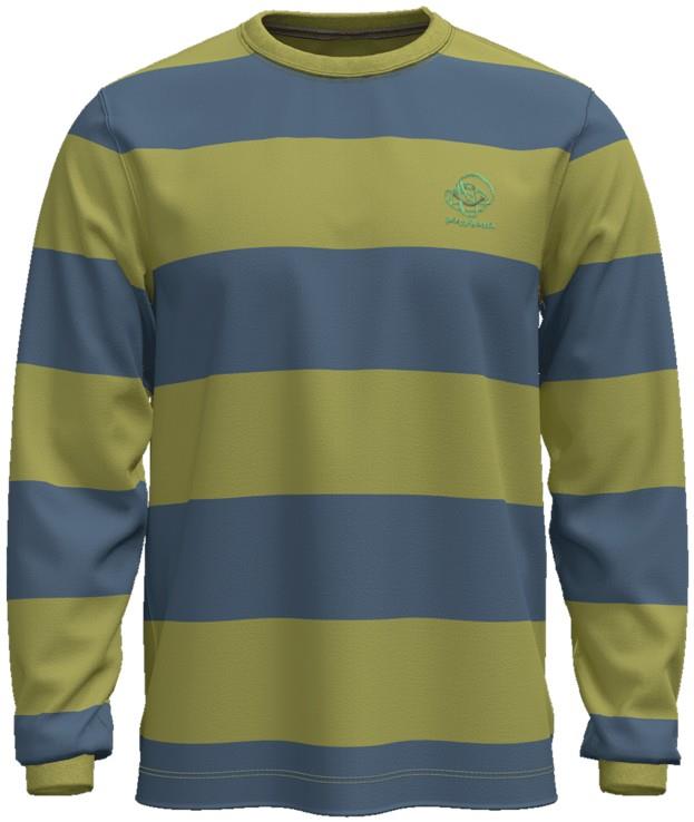 Midweight Relax Rocks LS T-Shirt - Mens - heritage stripe / swale green 1