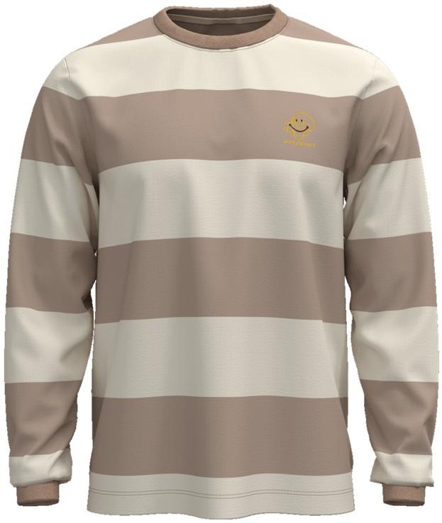 Midweight Relax Rocks LS T-Shirt - Mens - heritage stripe / undyed natural 1