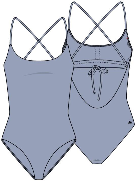 Minimal Scoop One-Piece Swimsuit - Womens - ghost blue 1
