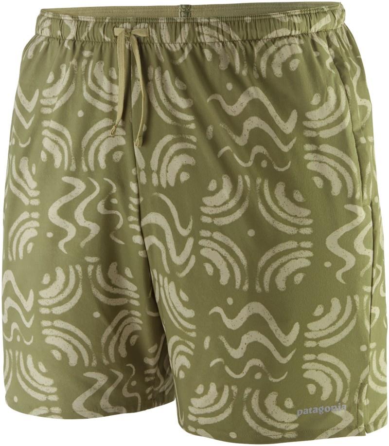 Multi Trails Shorts, 6" Inseam - Mens - sand waves / caper green 1