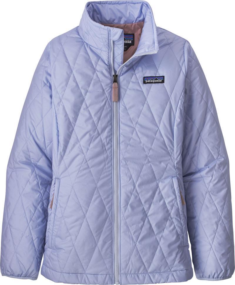 Nano Puff Diamond Quilted Jacket - Kids - Beluga w/Fuzzy Mauve 1