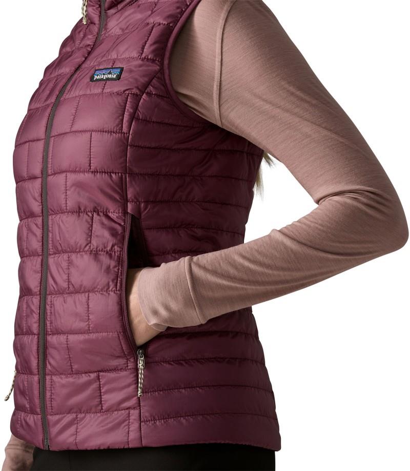 Nano Puff Vest - Womens - berry fig 1