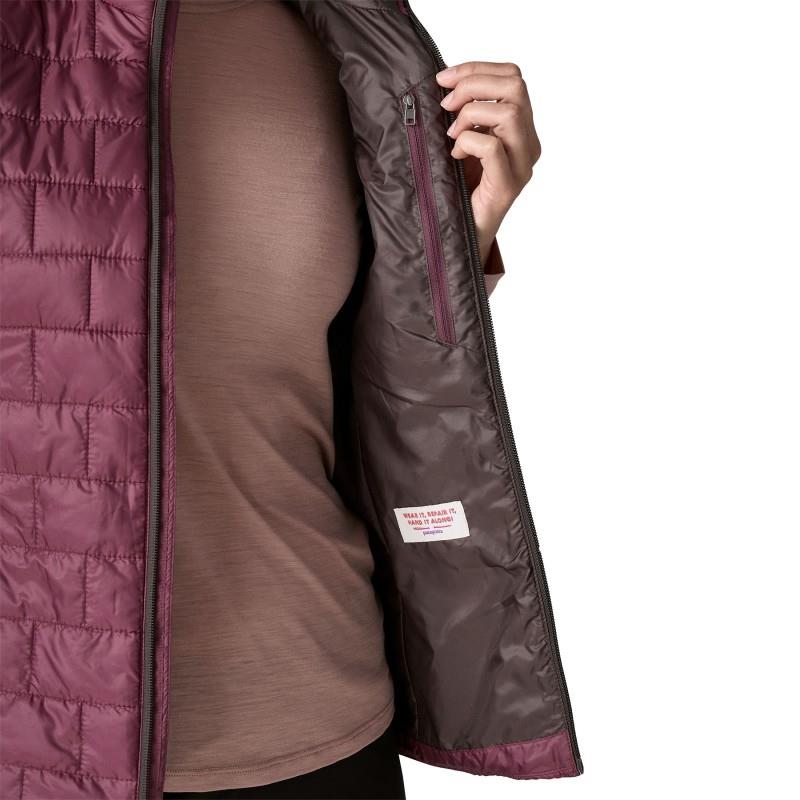 Nano Puff Vest - Womens - berry fig 1