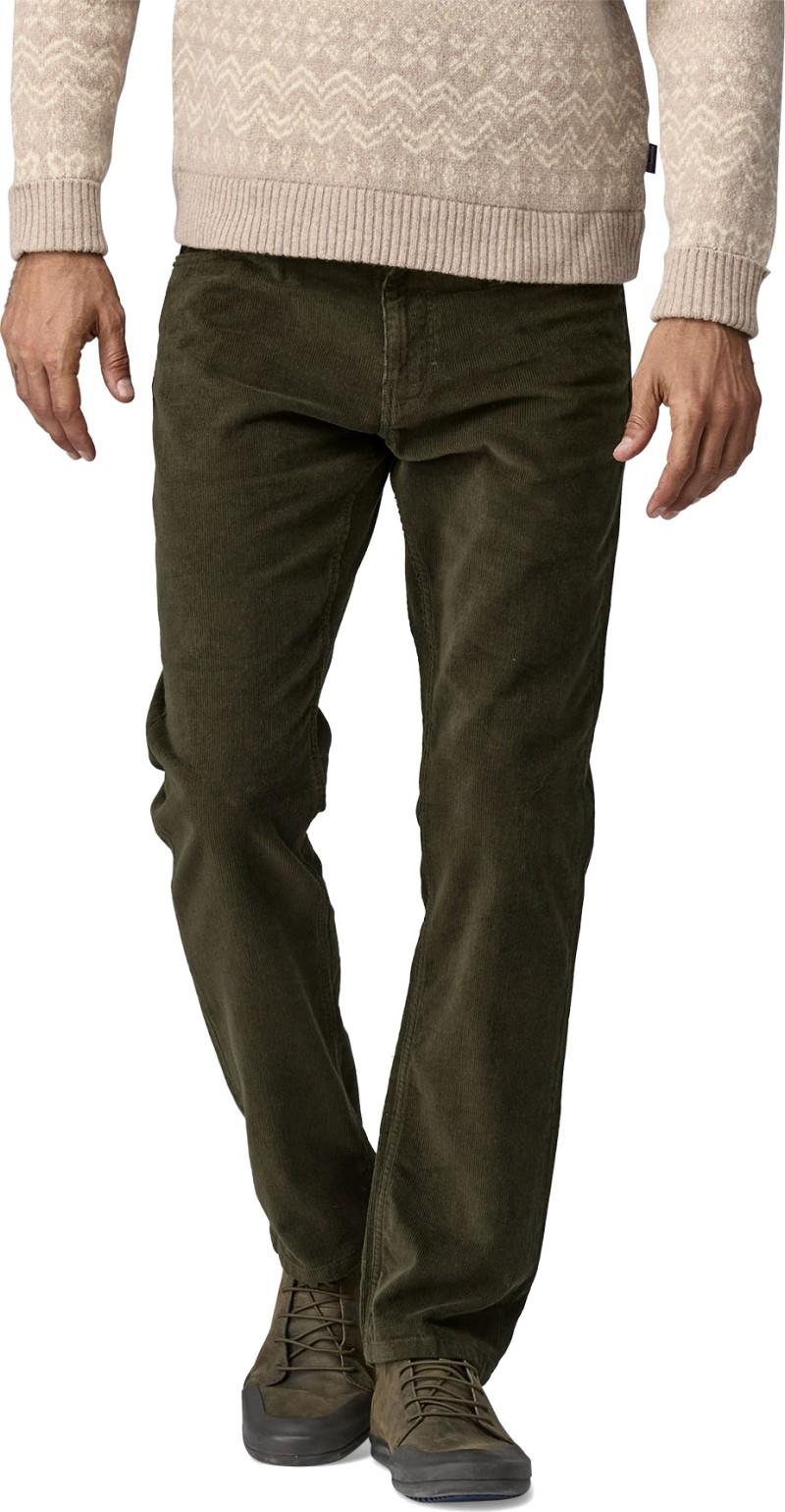 Organic Cotton Corduroy Jeans, Reg - Mens - pine needle green 1