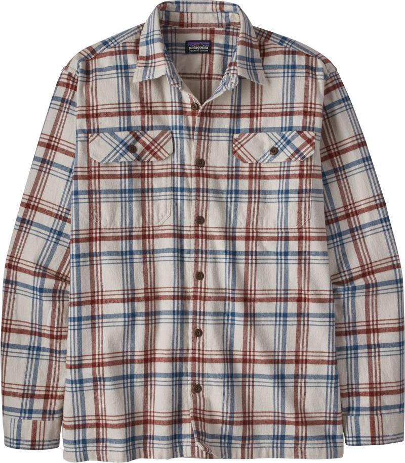 Organic Cotton Midweight Fjord Flannel LS Shirt - Mens - Drifted / Cornice Grey 1