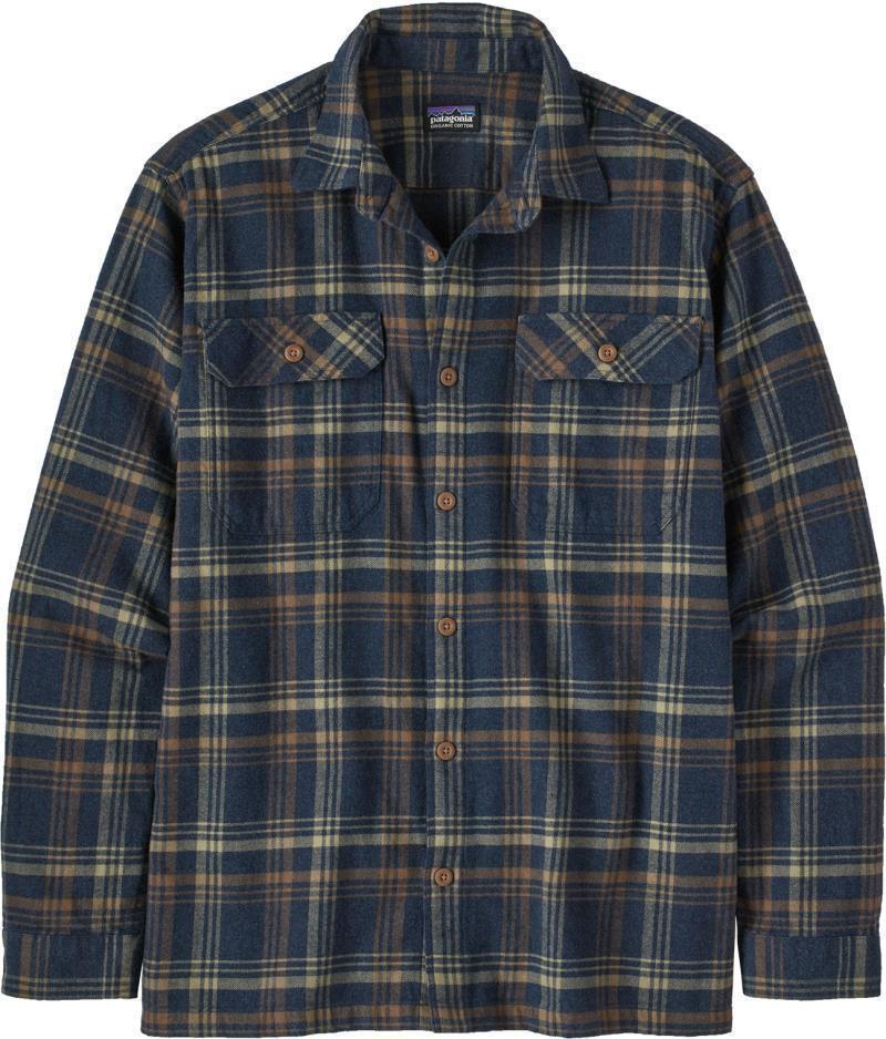 Organic Cotton Midweight Fjord Flannel LS Shirt - Mens - Drifted / New Navy 1