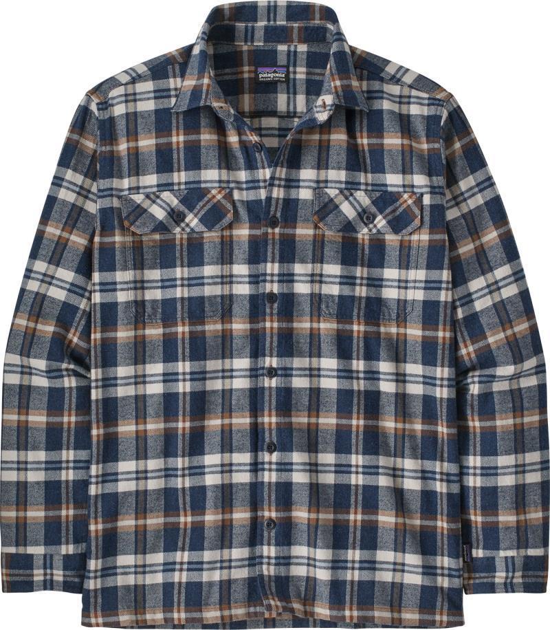 Organic Cotton Midweight Fjord Flannel LS Shirt - Mens - Fields / New Navy 1