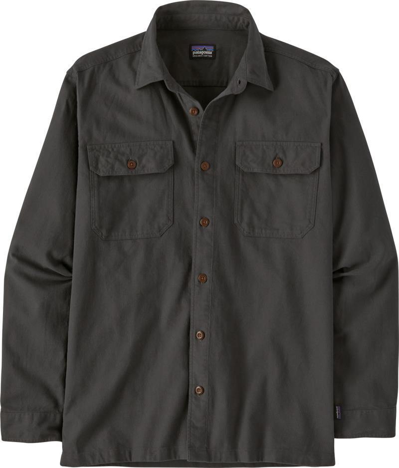 Organic Cotton Midweight Fjord Flannel LS Shirt - Mens - Forge Grey 1