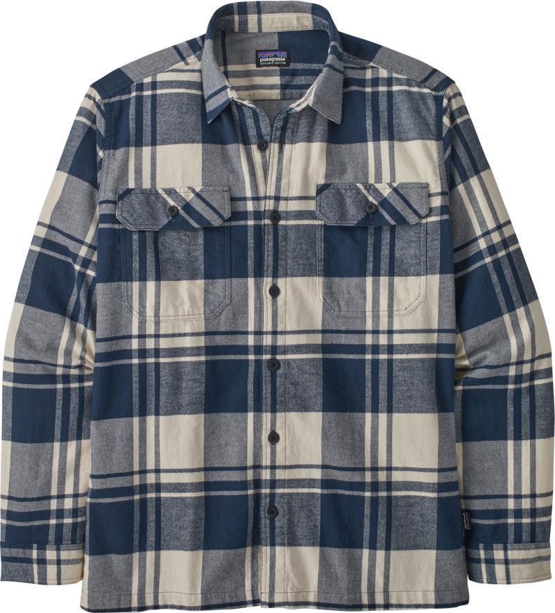 Organic Cotton Midweight Fjord Flannel LS Shirt - Mens - Live Oak / Smolder Blue 1